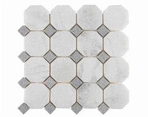 white marble mosaic tile for wall, flooring, bathroom