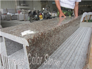 G687 Peach Red Granite Steps and Risers for Staircase