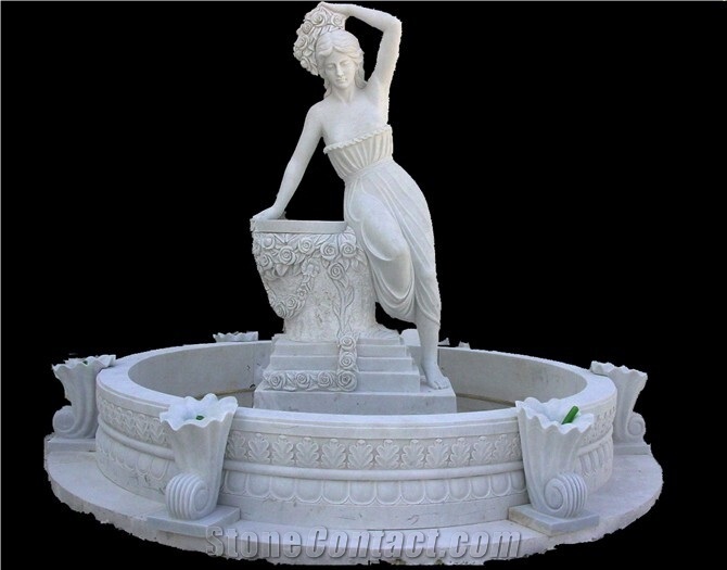 Western Woman Sculpture Fountain