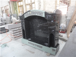 Engraved Tombstone, Pearl Blue Granite Monument & Tombstone