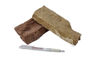 Budai Marl Gold Mediterranean 4-6 Wall Brick Stones, Yellow Marble Hungary Wall Cladding, Veneer Stone, Cultured Stone