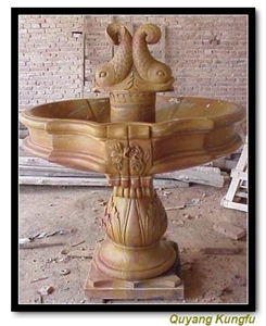 Beige Marble Rolling Stone Fountain