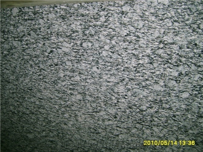 Cheap Chinese Spray White Granite Slab and Tile, Wall and Floor Stone Tile
