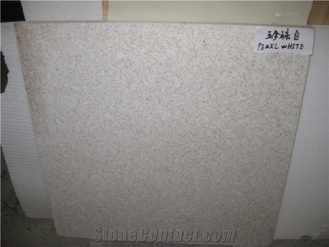 Pearl White Granite Thin Tiles, Natural White Granite Flooing Tiles/Wall Tiles