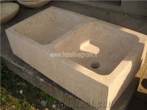 Travertino Romano Classico Solid Farm Sink 90cm