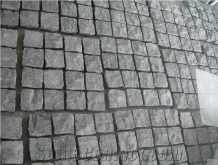 Black Granite Cubes, Paving Stone
