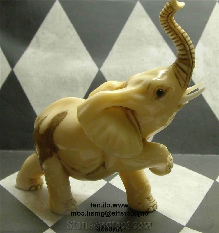 Onyx Carved Elephant