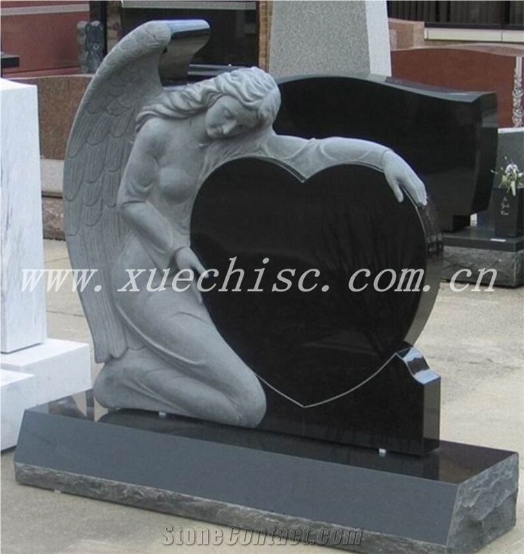 2014 new style weeping angel granite tombstone