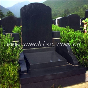 Black granite Europe Russian Americian memorial tombstone