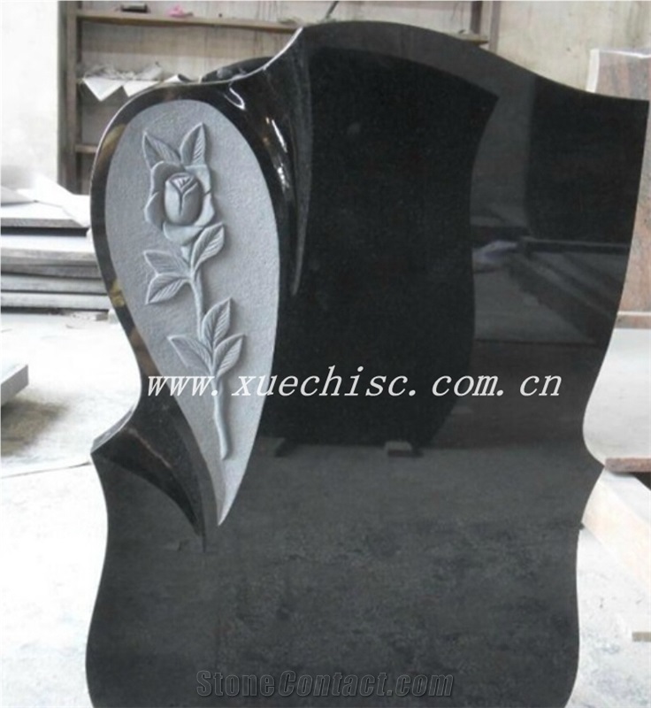 Cemetery Usage and Granite,Shanxi Black Tombstone Material Granite Tombstone