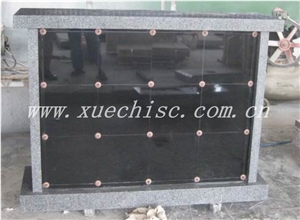 China Shanxi Black Granite Columbaria Cremation Niches