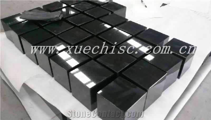 China Shanxi Black Granite Little Cube Stones