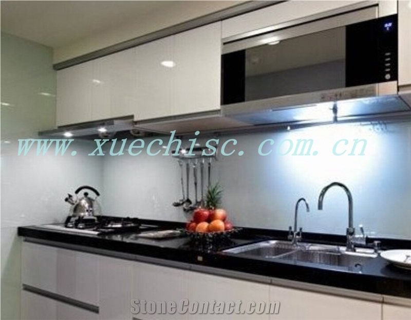 Oem / Odm Shanxi Black Granite Modern Kitchen Cabinets Tops