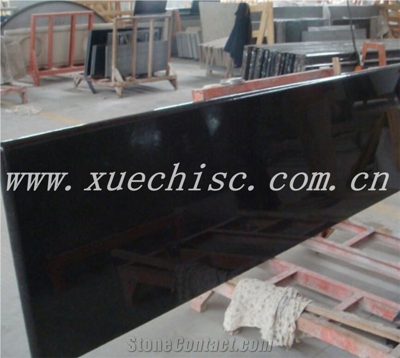 Prefabricated Shanxi Black Granite Kitchen Cabinets Hotel Kitchen Home Kitchen Customized