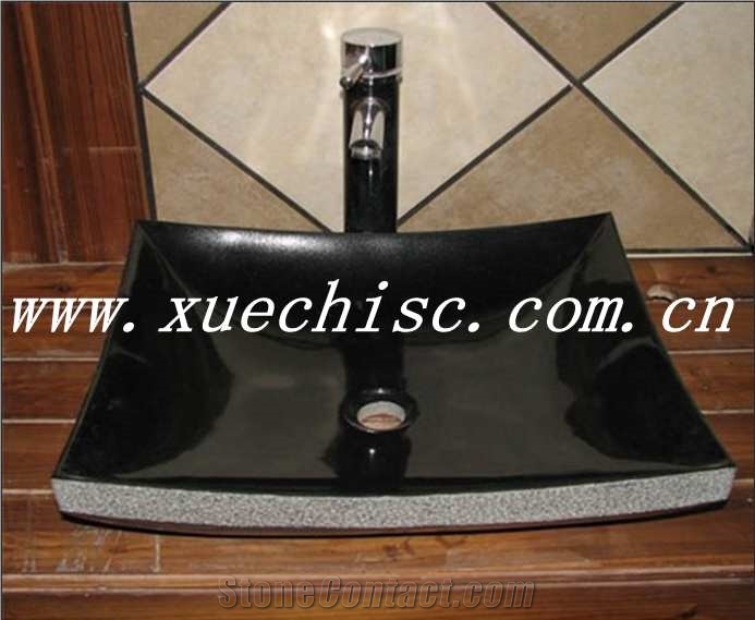 Shanxi Black Granite Bath Sinks, Black Granite Sinks & Basins
