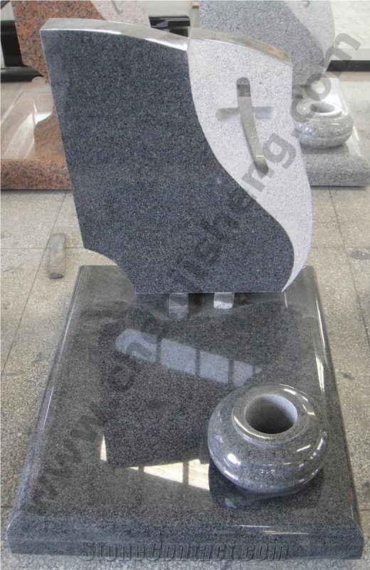 Wholesales G654 Granite Tombstones with Competitive Price G654 Engraved Single Headstones with Free Design