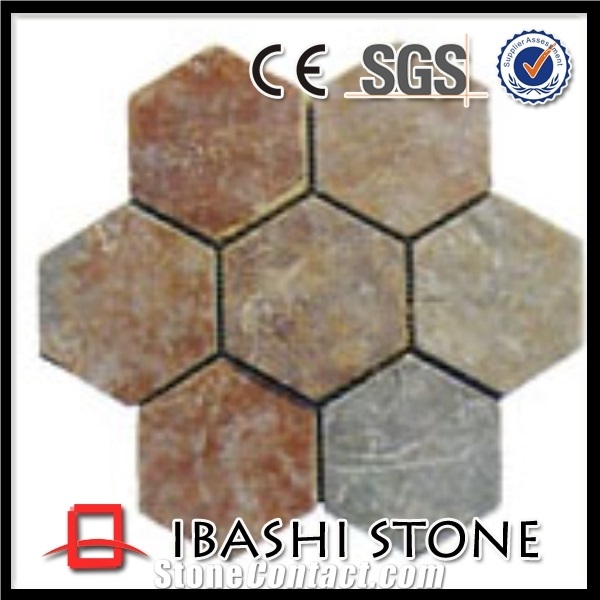 China Rusty Slate Mosaic Tile