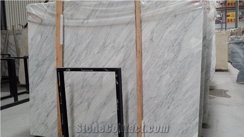 Bianco Carrara Venato Slabs & Tiles, Italy Grey Marble