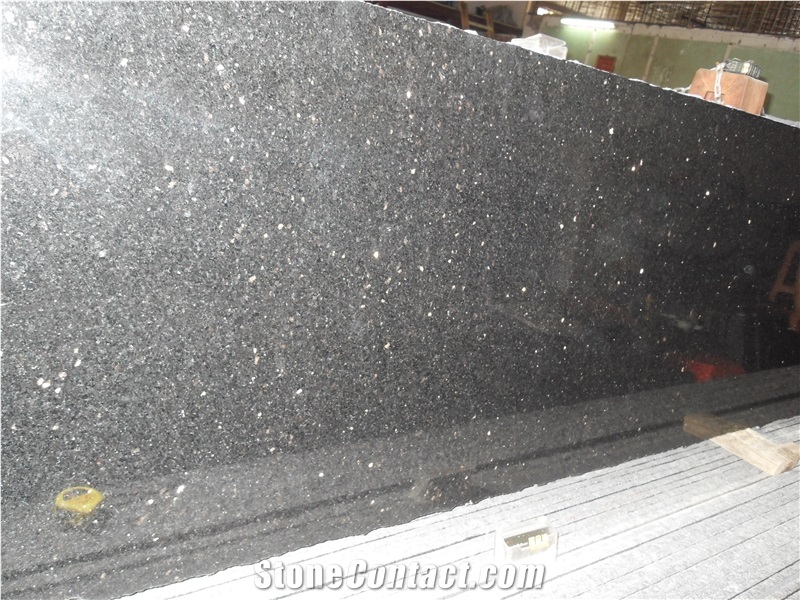 Black Galaxy Granite Slabs & Tiles,High Quality + Low Price