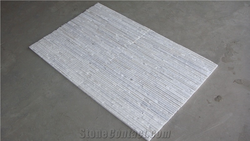 China Snow White Quartzite Cultured Stone Wall Tile, Ledge Stone Wall Veneers,Quartzite Drain Board Wall Cladding