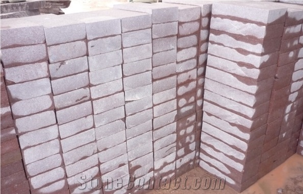 G666 Shouning Red Porphyry Flooring/Paving Chinese Red Granite Tiles, Cube/Cobble Stone