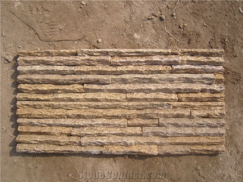 Mountain Quartzite Cultured Stone Wall Veneers, Wall Cladding Panel, China Natural Stacked Stone
