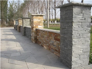 Rusty Slate Cultured Stone Veneers,Ledge Stone Panels, Stacked Wall Cladding Tiles