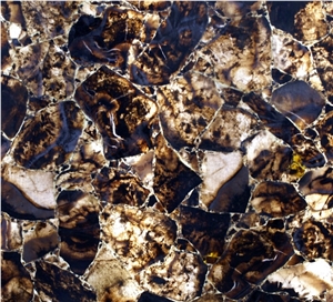 Translucent Black Sardonyx Agate Slab, Semiprecious Stone