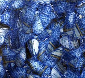 Translucent Blue Aventurine Onyx Semiprecious Stone Slabs