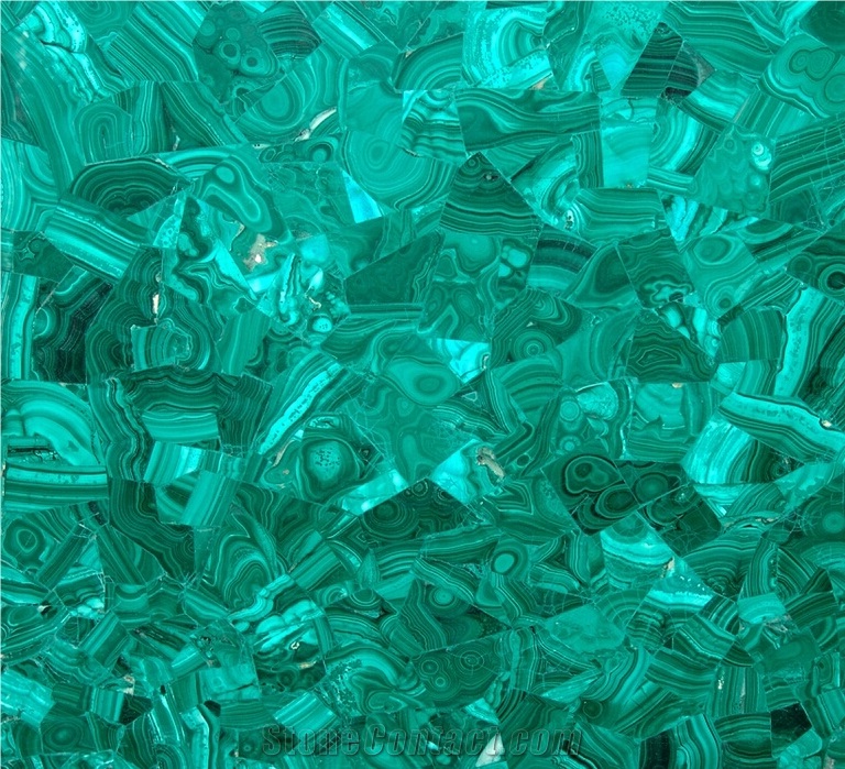 Translucent Green Malachite Semiprecious Stone