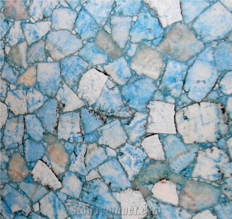 Translucent Ice Blue Calcite Semiprecious Stone