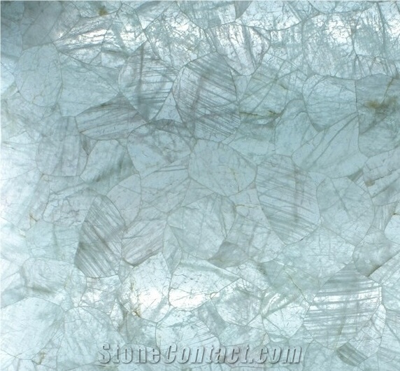 White Crystal Translucent Backlit Semiprecious Stone Tiles & Slabs
