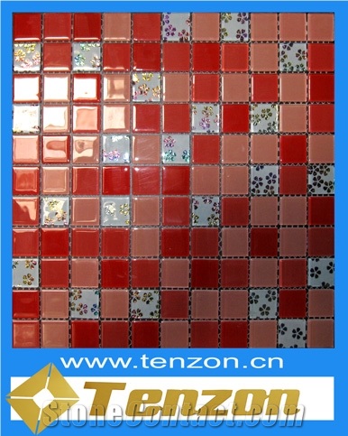 Best Sell Glass Mosaic Tiles, Golden Cobra Marble Glass Mosaic