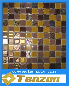 Best Sell Glass Mosaic Tiles, Golden Cobra Marble Glass Mosaic