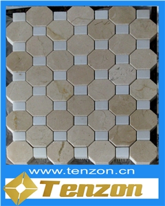 Grey Hexagon Series Mosaic, King Emperador Grey Marble Mosaic