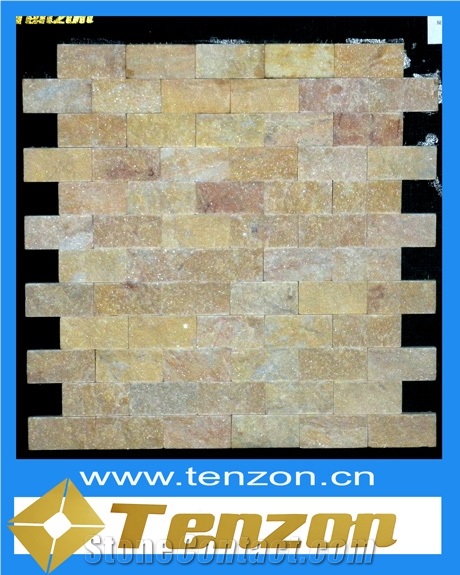 Hot Sell Brick Mosaic, Royal Yellow Marble Brick Mosaic