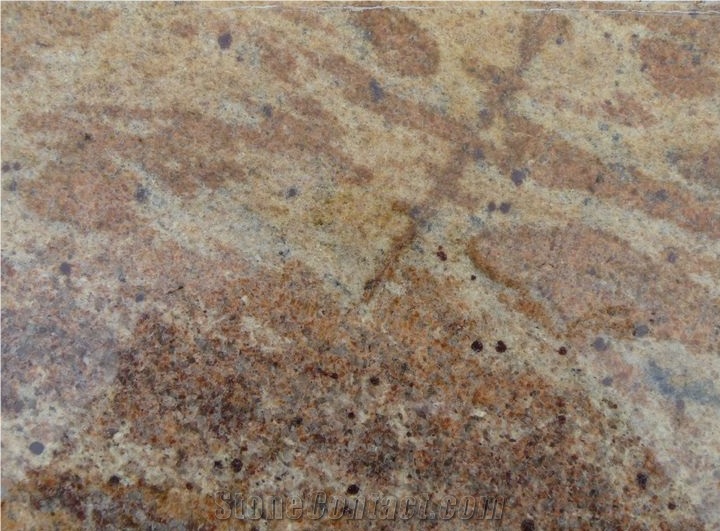 Madura Gold Granite Tile Steps, India Yellow Granite