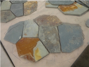 Pentagon Rustic Stone,Multi Color Rustic Flagstone Pavers