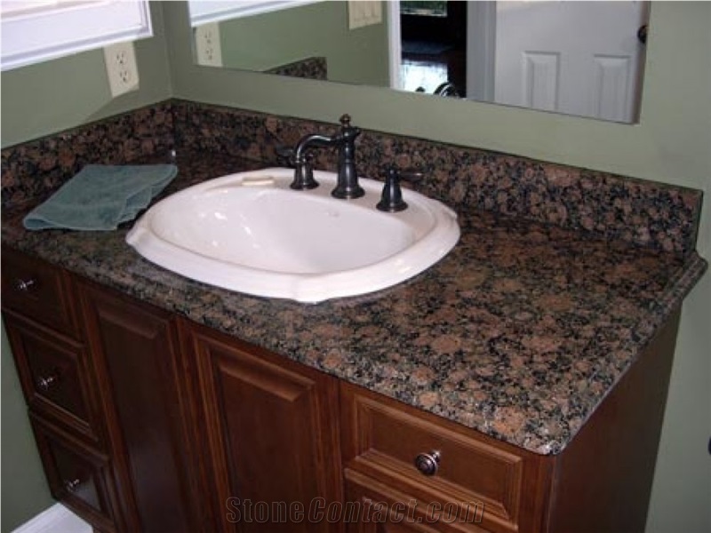 Baltic Brown Bathroom Countertop, Finland Brown Granite Vanity Top