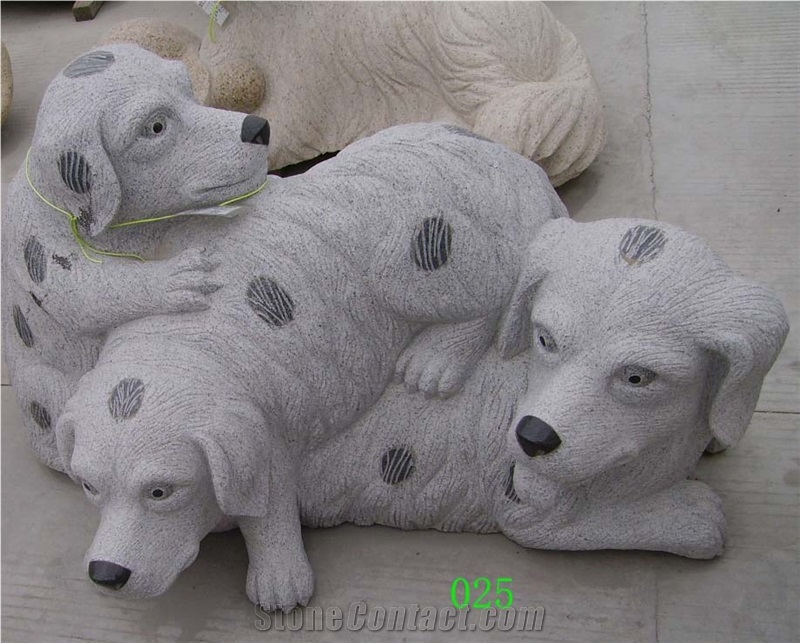Granite Animal Dog Sculptures