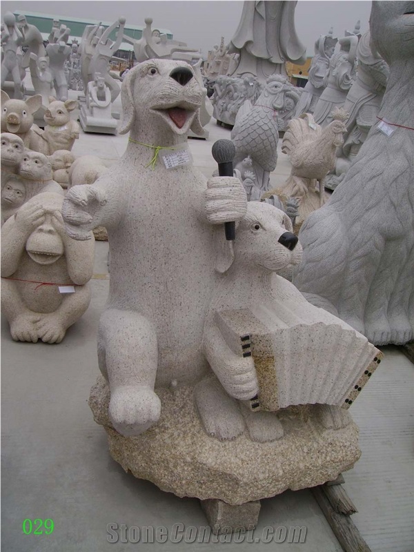Granite animal sculptures