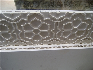 Natural Stone 3d Cnc Carving Wall Tiles, Beige Limestone Building & Walling