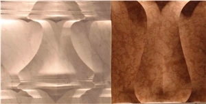 Natural Stone 3d Cnc Carving Wall Tiles, Beige Limestone Building & Walling