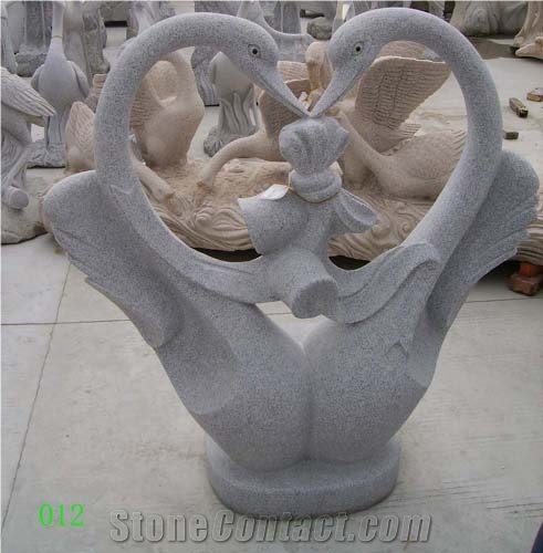 Natural Stone Abstract Art Sculptures, Grey Granite Abstract Art Sculptures