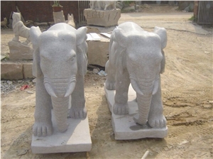 Natural Stone Animal Sculpture,Elephant Style Of Granite Sculptures, G603 Garden Animal Sculpture & Statues