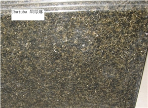 Polished  Verde Ubatuba Granite Big Slab , Brazil Ubatuba Granite Slab & Tile 