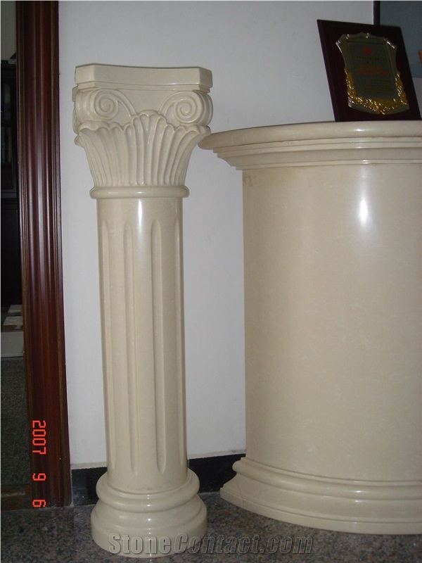 Royal Botticino Beige Marble Roman Hollow Column