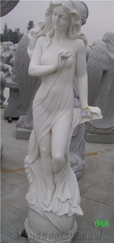 White Marble Lady Statue Sculptures