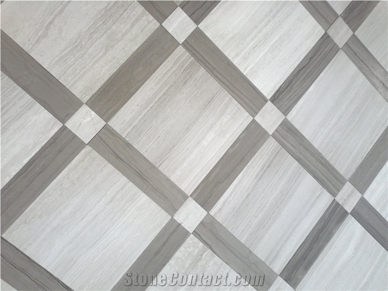 Wood White Marble Mosaic Tile for Walling