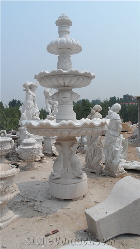 marble water fountain,garden fountain,stone fountain, water fountain.sculptured fountain